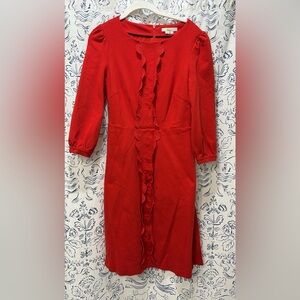 Boden Alexandra ponte dress in post box red